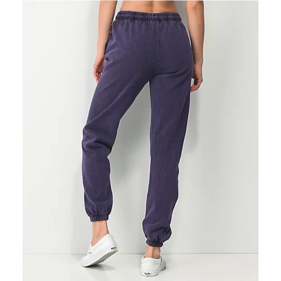 Petals by Petals and Peacocks I Fly You Fly Purple Wash Sweatpants - Picture 2 of 6